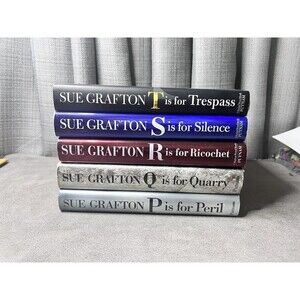 Sue Grafton Alphabet Series HB DJ Books Peril Quarry Ricochet Silence Trespass
